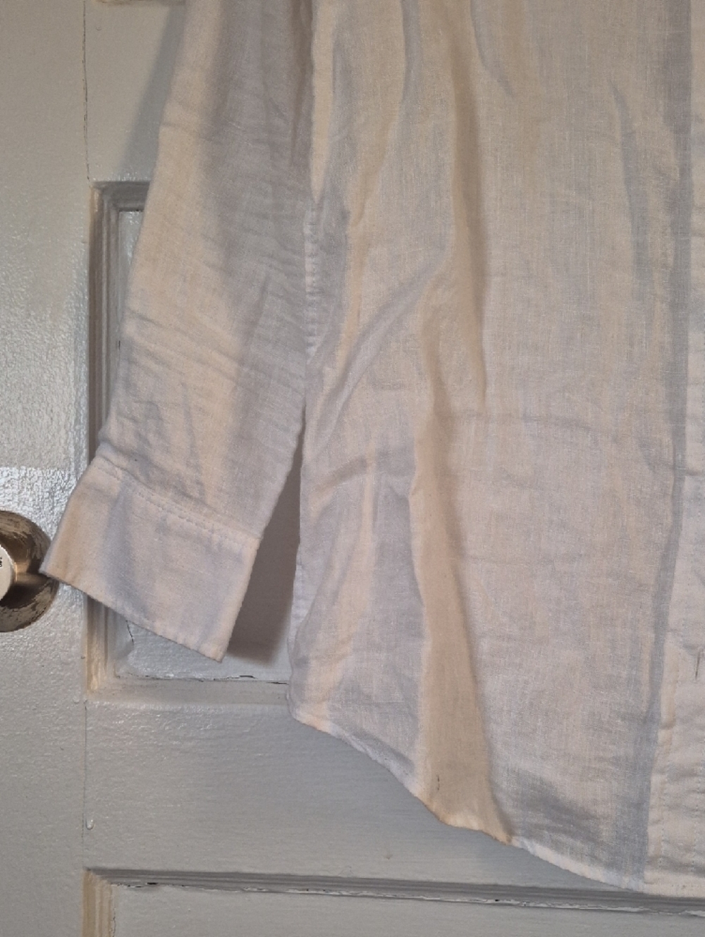 J.Crew 100% Linen White Button-Down Blouse Top Minimalist Quiet Luxury XS Petite - Picture 6 of 9